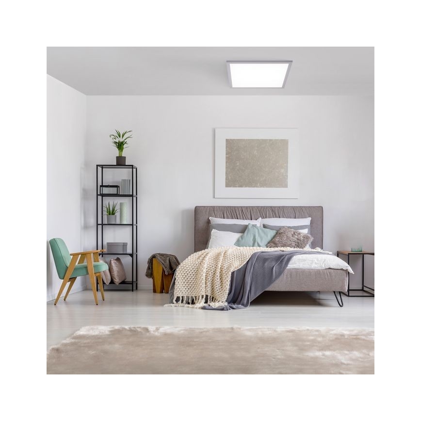 Leuchten Direkt 14754-21- LED Aptumšojams griestu gaismeklis FLAT LED/20W/230V 2700K-5000K + tālvadības pults