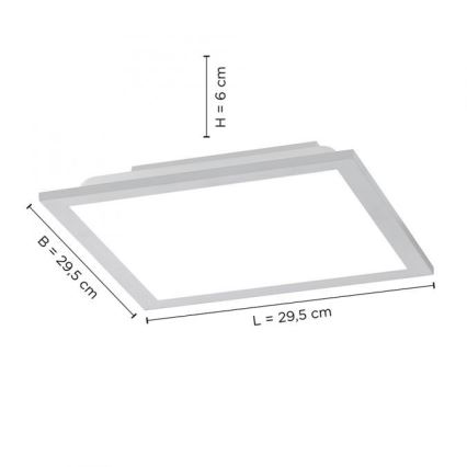 Leuchten Direkt 14754-21- LED Aptumšojams griestu gaismeklis FLAT LED/20W/230V 2700K-5000K + tālvadības pults