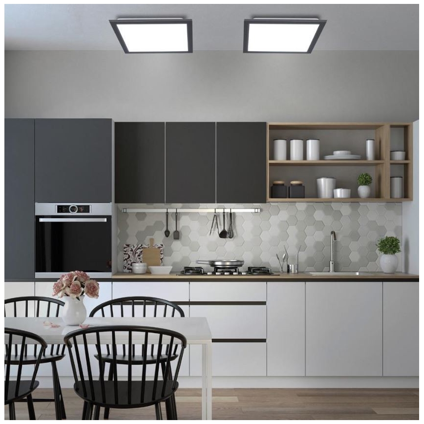 Leuchten Direkt 14755-18 - LED Aptumšojama griestu lampa FLAT LED/28W/230V 2700-5000 + tālvadības pults