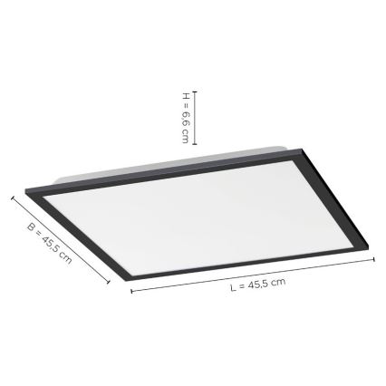 Leuchten Direkt 14755-18 - LED Aptumšojama griestu lampa FLAT LED/28W/230V 2700-5000 + tālvadības pults