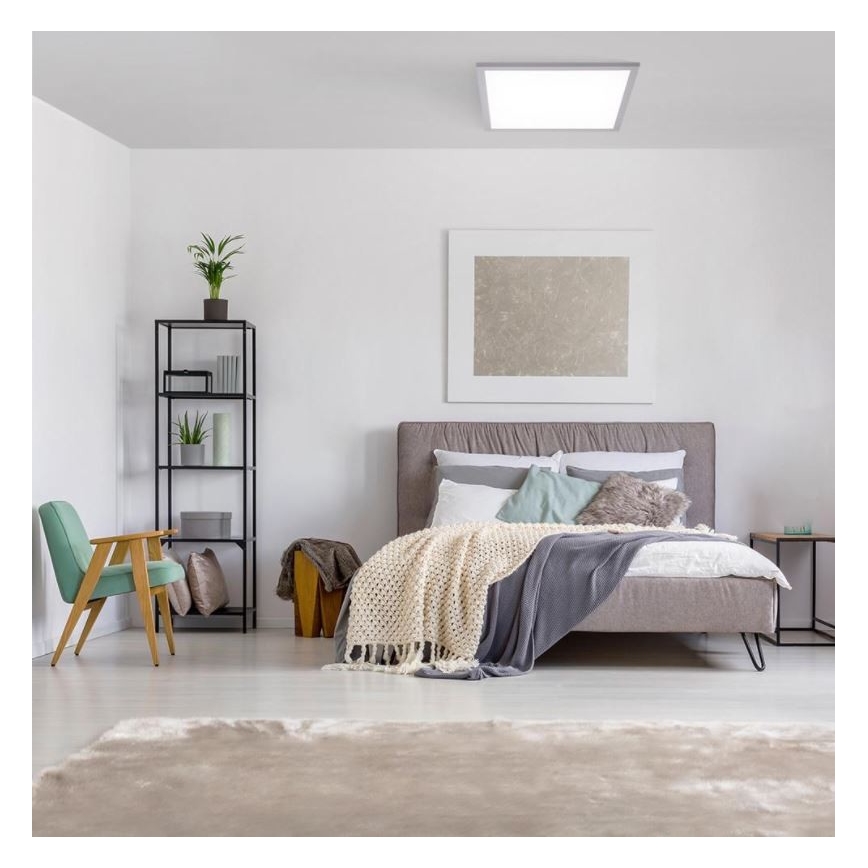 Leuchten Direkt 14755-21- LED Aptumšojams griestu gaismeklis FLAT LED/28W/230V 2700-5000K + tālvadības pults