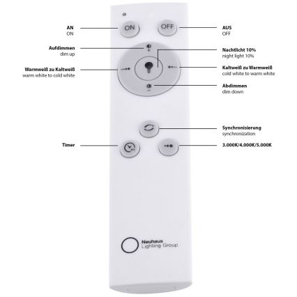 Leuchten Direkt 14755-21- LED Aptumšojams griestu gaismeklis FLAT LED/28W/230V 2700-5000K + tālvadības pults