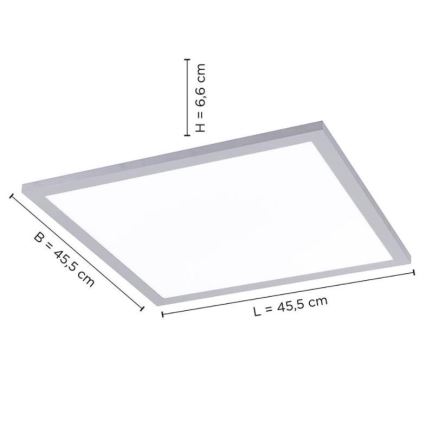 Leuchten Direkt 14755-21- LED Aptumšojams griestu gaismeklis FLAT LED/28W/230V 2700-5000K + tālvadības pults