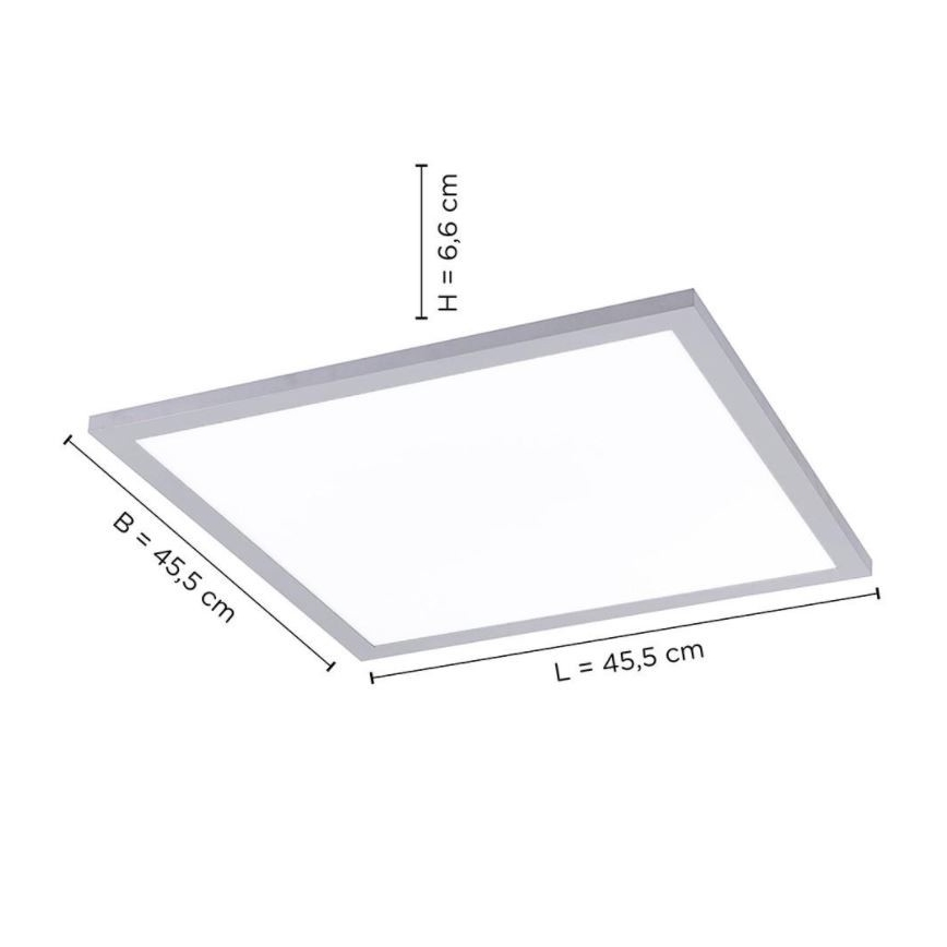 Leuchten Direkt 14755-21- LED Aptumšojams griestu gaismeklis FLAT LED/28W/230V 2700-5000K + tālvadības pults