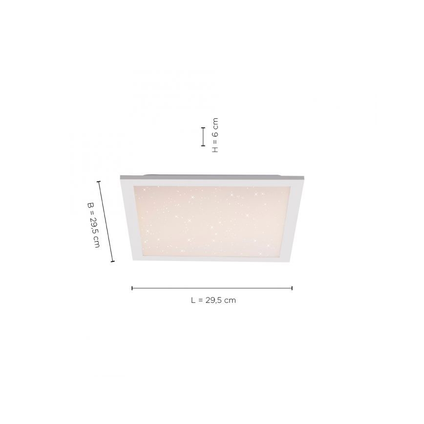 Leuchten Direkt 14760-16 - LED Aptumšojams griestu gaismeklis STARRYFLAT LED/20W/230V 2700-5000K + tālvadības pults