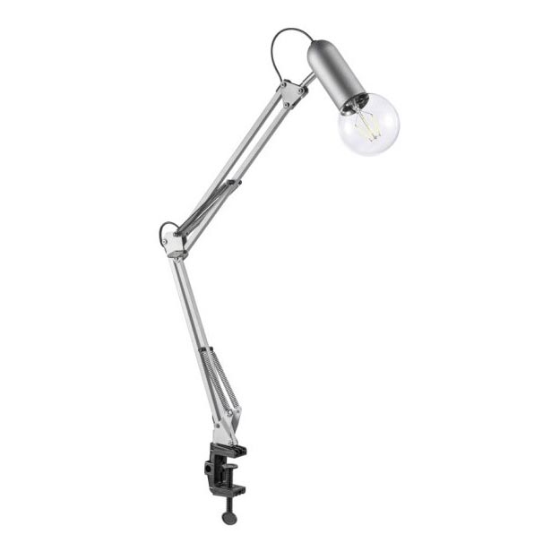 Leuchten Direkt 14773-55 - Galda lampa ar stiprinājumu TURN ME 1xE27/60W/230V matēts hroms