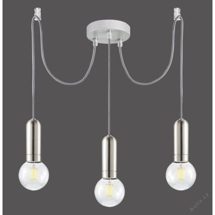 Leuchten Direkt 14776-55 - Lustra ar auklu TURN ME 3xE27/60W/230V zirneklis