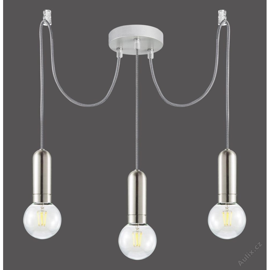 Leuchten Direkt 14776-55 - Lustra ar auklu TURN ME 3xE27/60W/230V zirneklis