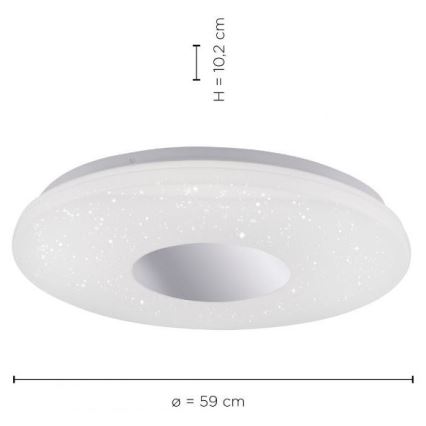 Leuchten Direkt 14822-17 - LED Vannas istabas griestu gaismeklis ar sensoru LAVINIA LED/40W/230V IP44