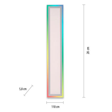 Leuchten Direkt 14901-16 - LED RGB Aptumšojama griestu lampa EDGING LED/24W/230V + tālvadības pults