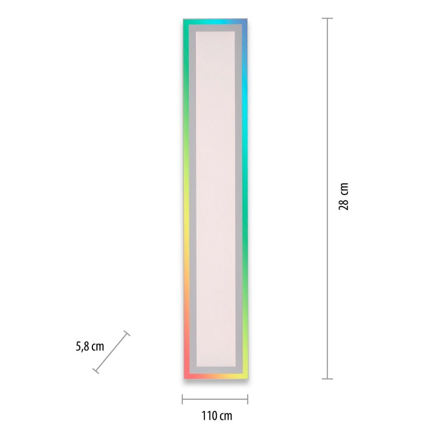 Leuchten Direkt 14901-16 - LED RGB Aptumšojama griestu lampa EDGING LED/24W/230V + tālvadības pults