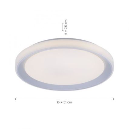 Leuchten Direkt 15110-21 -  LED RGB Aptumšojams griestu gaismeklis LENI LOLASMART LED/40W/230V + tālvadības pults