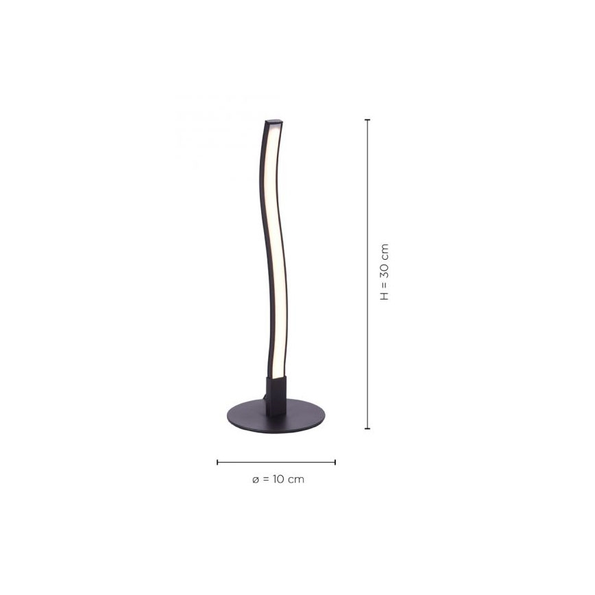 Leuchten Direkt 15128-18 - LED Galda lampa WAWE LED/3W/230V melna