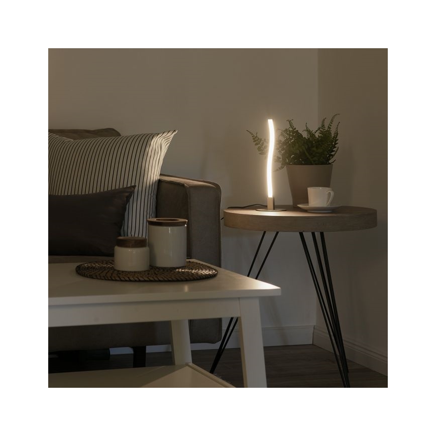 Leuchten Direkt 15128-55 - LED Galda lampa WAWE LED/3W/230V matēts hroms