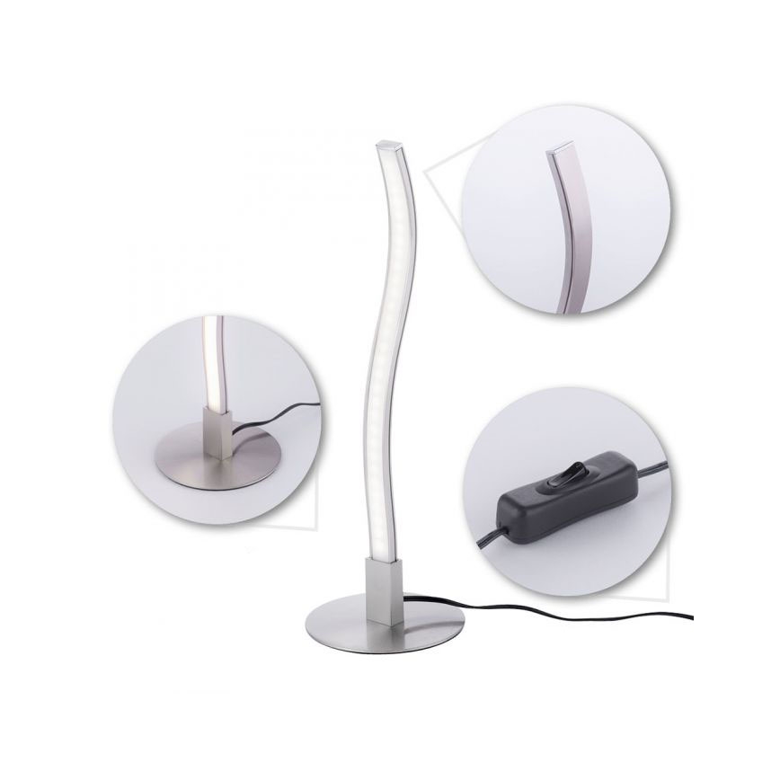 Leuchten Direkt 15128-55 - LED Galda lampa WAWE LED/3W/230V matēts hroms