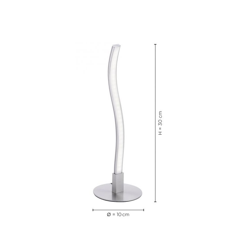 Leuchten Direkt 15128-55 - LED Galda lampa WAWE LED/3W/230V matēts hroms