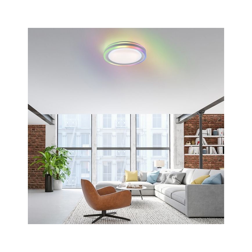 Leuchten Direkt 15152-16 - LED RGBW Aptumšojama griestu lampa SPHERIC LED/18W/230V + tālvadības pults
