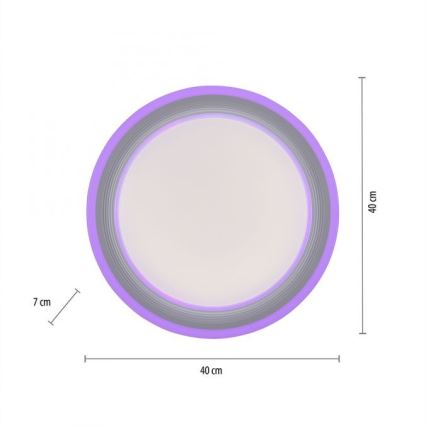 Leuchten Direkt 15152-16 - LED RGBW Aptumšojama griestu lampa SPHERIC LED/18W/230V + tālvadības pults