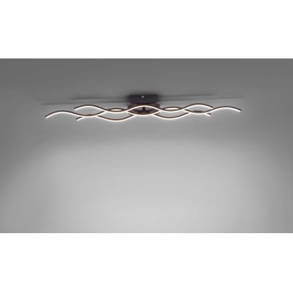 Leuchten Direkt 15166-18 - LED Virsapmetuma lustra WAWE LED/28W/230V melna