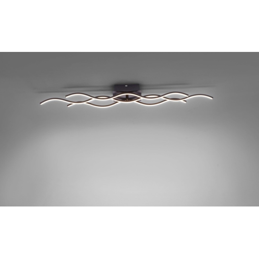 Leuchten Direkt 15166-18 - LED Virsapmetuma lustra WAWE LED/28W/230V melna