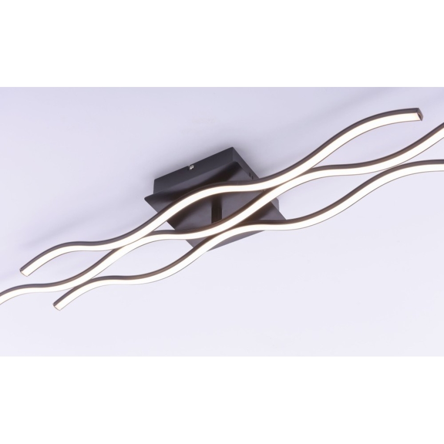 Leuchten Direkt 15166-18 - LED Virsapmetuma lustra WAWE LED/28W/230V melna
