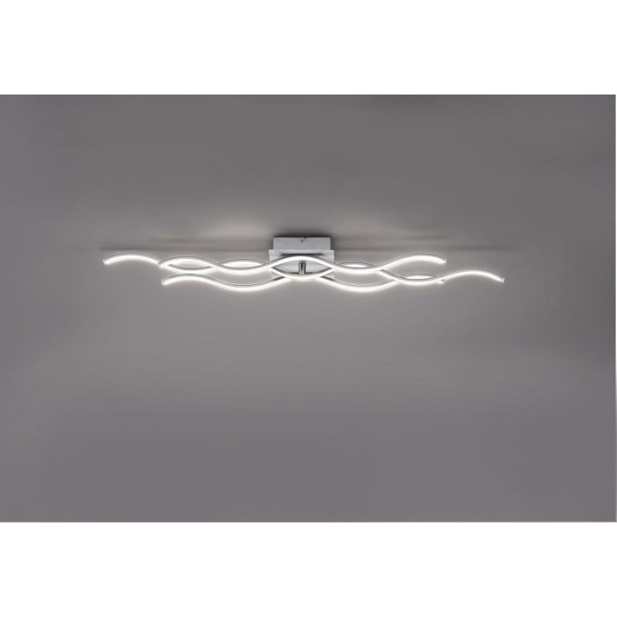Leuchten Direkt 15166-55 - LED Virsapmetuma lustra WAWE LED/28W/230V matēts hroms
