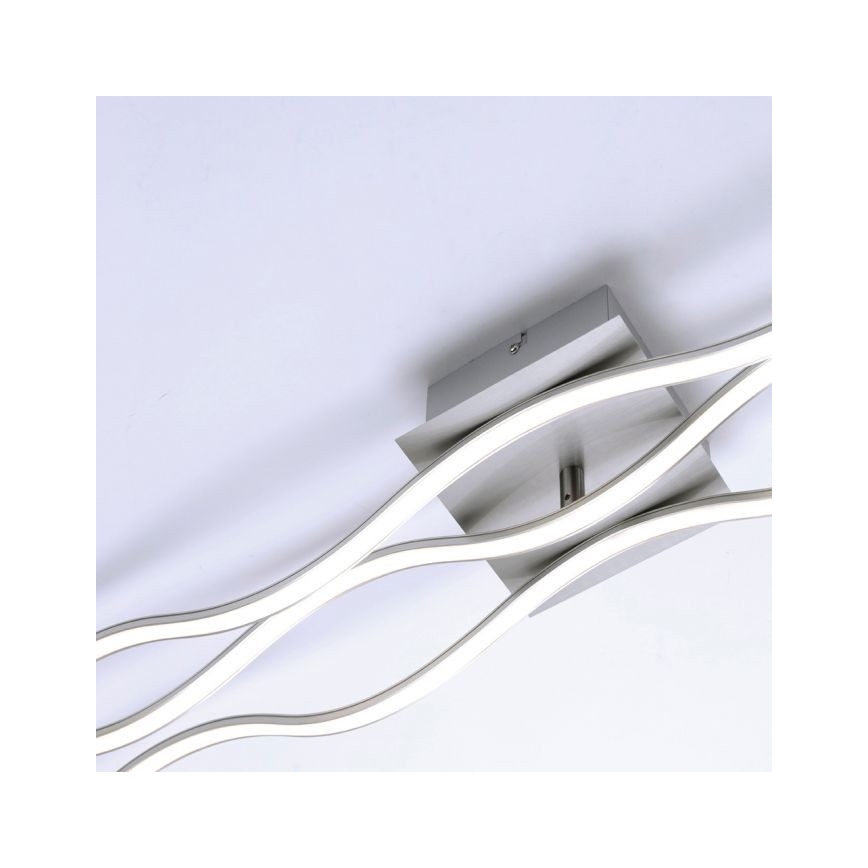 Leuchten Direkt 15167-55 - LED virsmas montējams griestu lustrs WAWE 2xLED/12,5W/230V+LED/17W matēts hroms