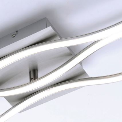 Leuchten Direkt 15167-55 - LED virsmas montējams griestu lustrs WAWE 2xLED/12,5W/230V+LED/17W matēts hroms