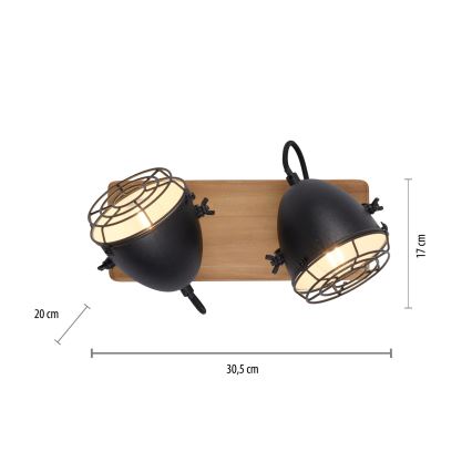 Leuchten Direkt 15172-18 - Starmetis BEETLE 2xE14/10W/230V priede