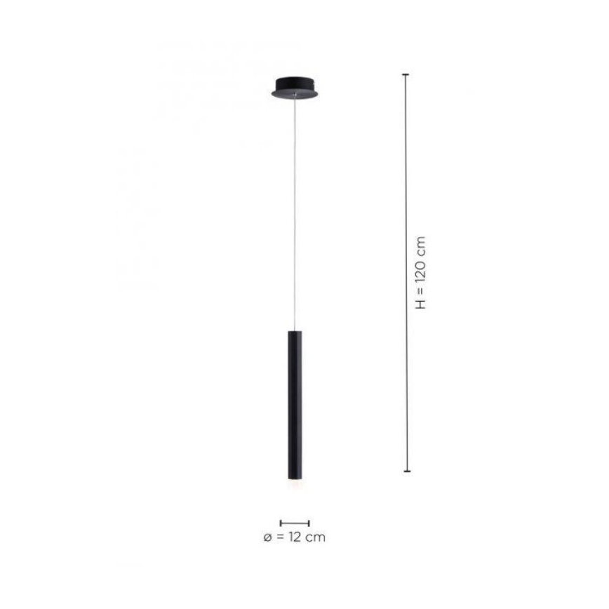 Leuchten Direkt 15202-18 - LED Lustra ar auklu BRUNO LED/4,8W/230V melna