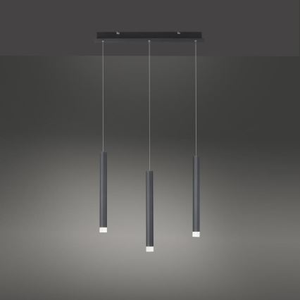 Leuchten Direkt 15203-18 - LED Lustra ar auklu 3xLED/4,8W/230V melna