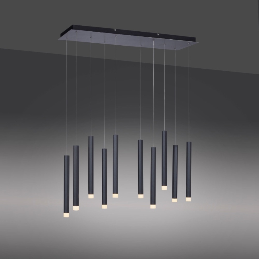Leuchten Direkt 15206-18 - LED Lustra ar auklu 10xLED/4,8W/230V melna