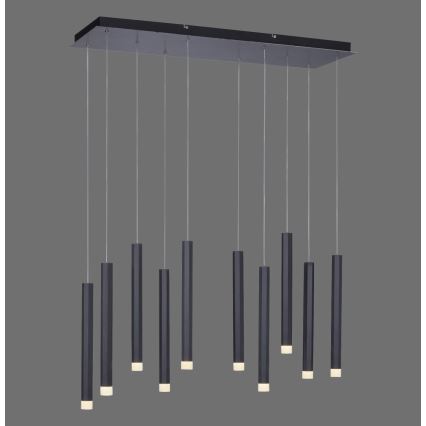 Leuchten Direkt 15206-18 - LED Lustra ar auklu 10xLED/4,8W/230V melna