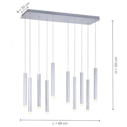 Leuchten Direkt 15206-95 - LED Lustra ar auklu BRUNO 10xLED/4,8W/230V