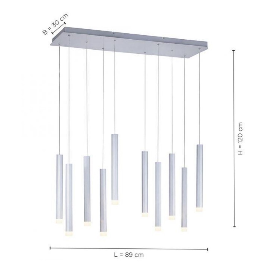 Leuchten Direkt 15206-95 - LED Lustra ar auklu BRUNO 10xLED/4,8W/230V