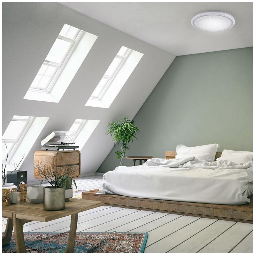 Leuchten Direkt 15220-16 - LED RGB Aptumšojams griestu gaismeklis LUISA LED/28W/230V + tālvadības pults