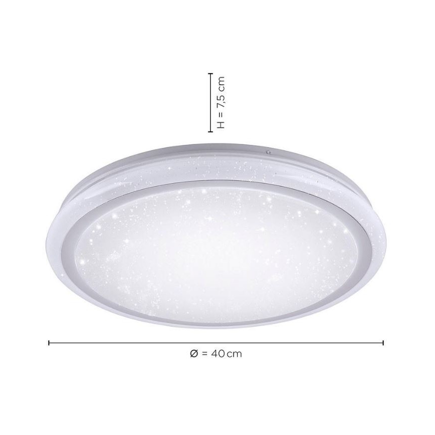 Leuchten Direkt 15220-16 - LED RGB Aptumšojams griestu gaismeklis LUISA LED/28W/230V + tālvadības pults