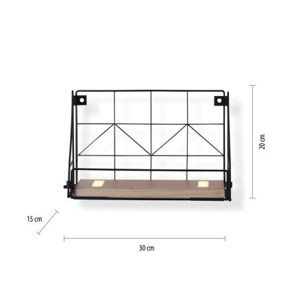 Leuchten Direkt 15276-18 - Plaukts ar LED apgaismojumu BOARD 2xLED/1,75W/230V 30 cm eikalipts