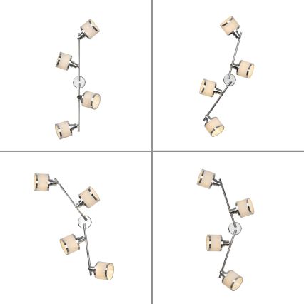 Leuchten Direkt 15374-17 - Starmetis ACCOR 4xE14/25W/230V