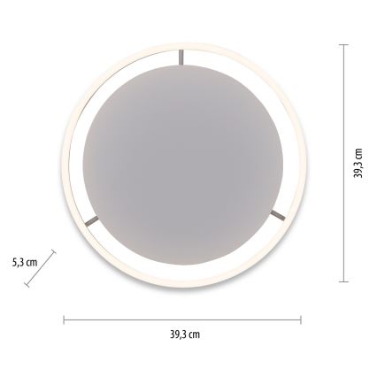Leuchten Direkt 15391-95 - LED Aptumšojama griestu lampa RITUS LED/20W/230V matēts hroms
