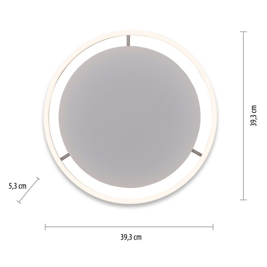 Leuchten Direkt 15391-95 - LED Aptumšojama griestu lampa RITUS LED/20W/230V matēts hroms
