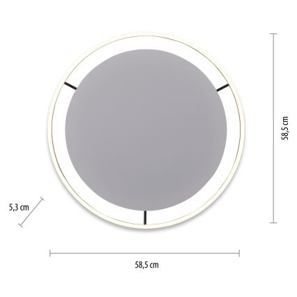 Leuchten Direkt 15392-13 - LED regulējama griestu lampa RITUS LED/28W/230V melna