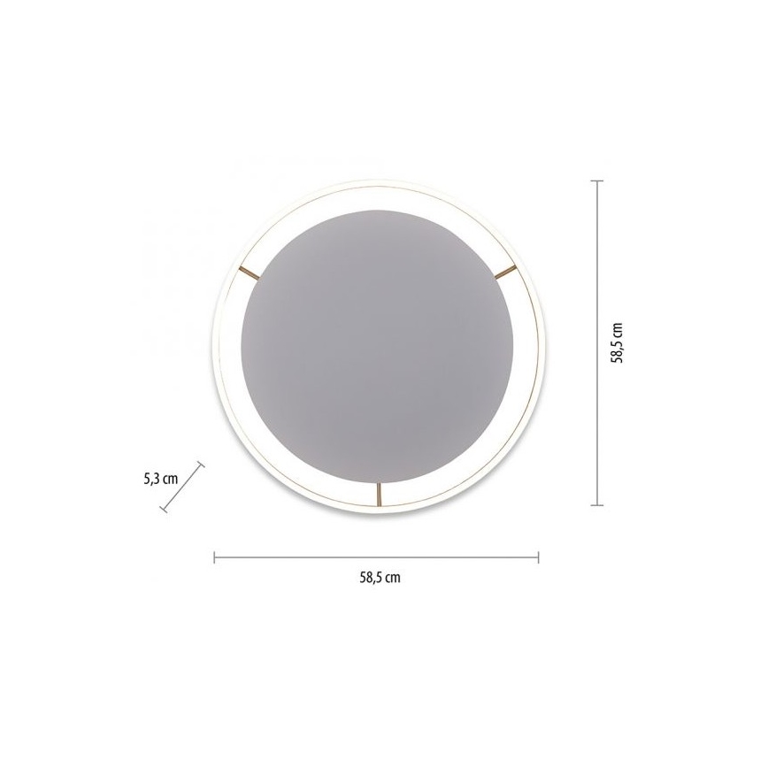 Leuchten Direkt 15392-60 - LED Aptumšojama griestu lampa RITUS LED/30W/230V misiņa