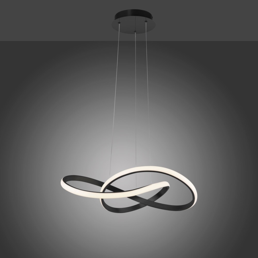 Leuchten Direkt 15402-18-LED Aptumšojama lustra ar auklu MARIA LED/25W/230V melna