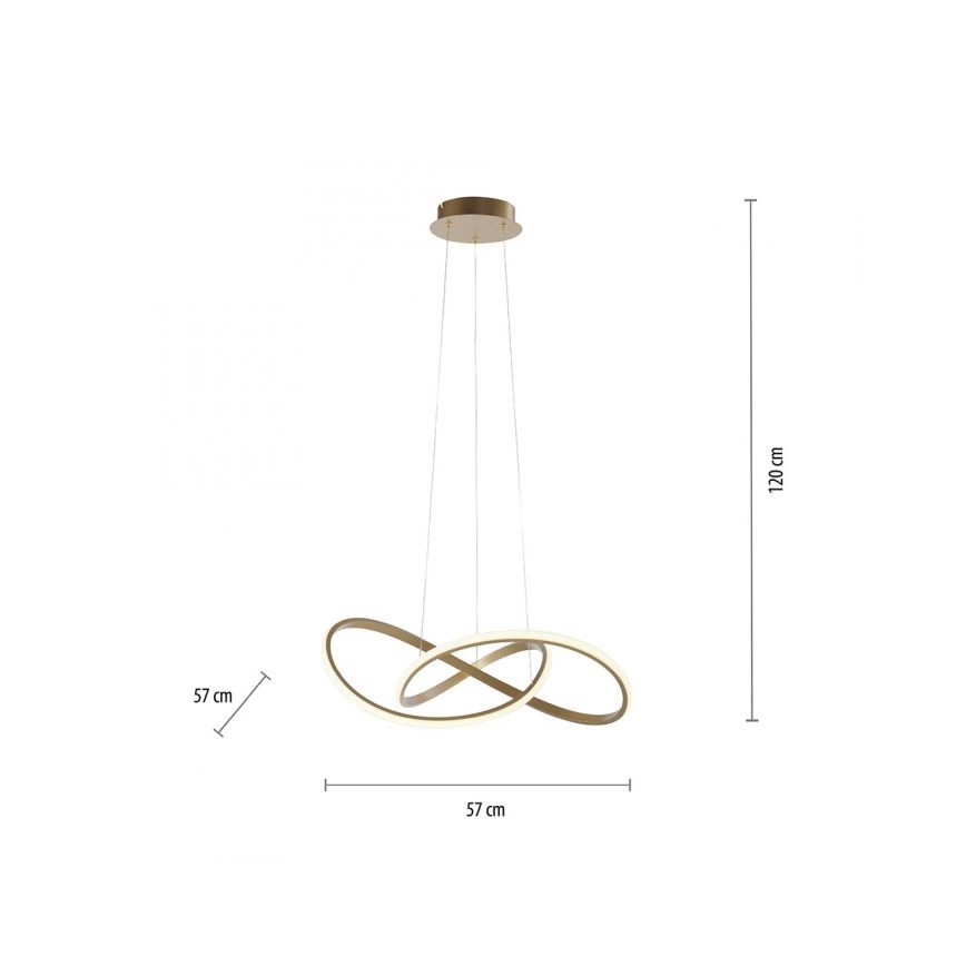 Leuchten Direkt 15402-60 - LED Aptumšojama lustra ar auklu MARIA LED/25W/230V