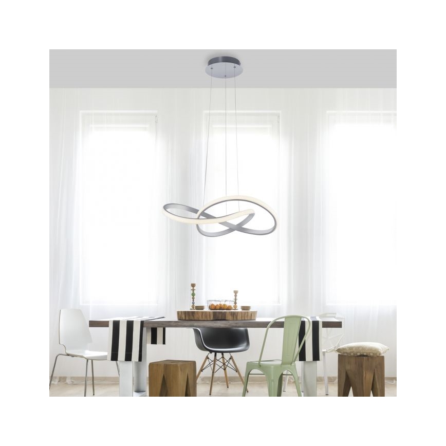 Leuchten Direkt 15402-95 - LED Aptumšojama lustra ar auklu MARIA LED/25W/230V matēts hroms