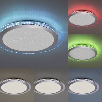Leuchten Direkt 15411-21- LED RGB Aptumšojama griestu lampa CYBA LED/26W/230V + tālvadības pults