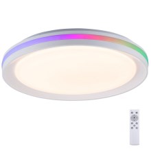Leuchten Direkt 15544-16 - LED RGB Aptumšojama griestu lampa RIBBON LED/15W/230V + tālvadības pults