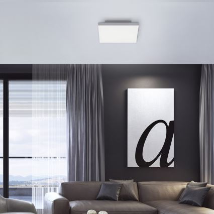 Leuchten Direkt 15550-16 - LED Aptumšojams griestu gaismeklis CANVAS LED/17W/230V + tālvadības pults