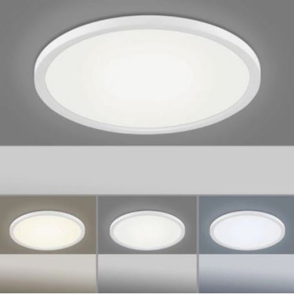 Leuchten Direkt 15571-16 - LED Aptumšojams griestu gaismeklis FLAT LED/23,5W/230V 2700-5000K + tālvadības pults